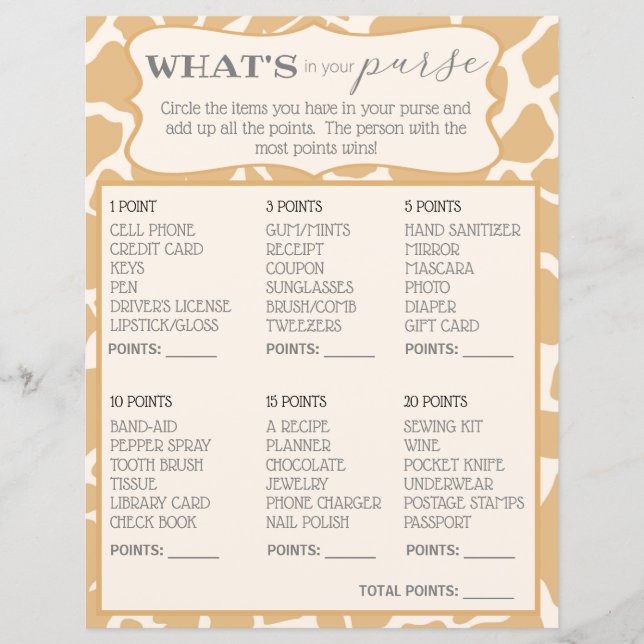 Tan Baby Boy Giraffe wat in uw tas (Voorkant)