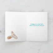 Tan Ballet Shoes Personalized Birthday Kaart (Binnen)
