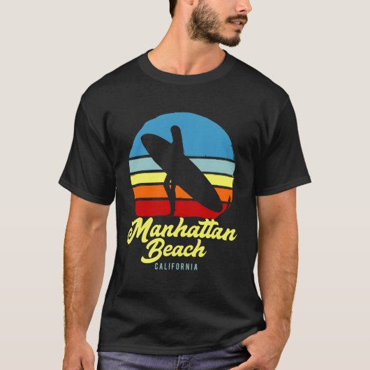 Tan Beach California Surf T-shirt (Voorkant)
