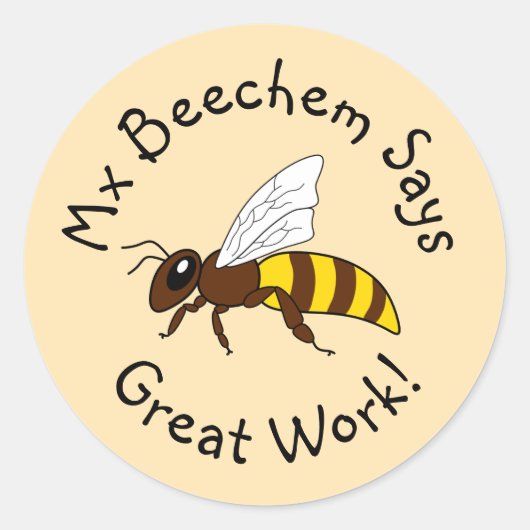 Tan Bee Great Work Stickers (Voorkant)