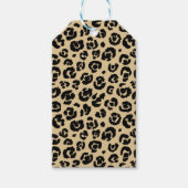 Tan Beige Black Leopard Print Cadeaulabel (Voorkant)