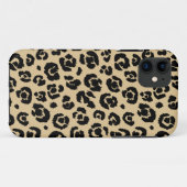 Tan Beige Black Leopard Print Case-Mate iPhone Case (Achterkant (horizontaal))