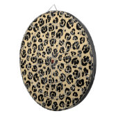 Tan Beige Black Leopard Print Dartbord (Voorkant Rechts)