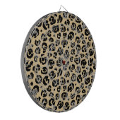 Tan Beige Black Leopard Print Dartbord (Voorkant Links)