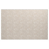 Tan Beige en White Paisley Boteh Pattern Stof (Fat Quarter)