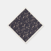 Tan beige flower magenta blauw papier servet (Hoek)