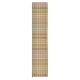 Tan Beige Plaid Retro Color Table Runner Korte Tafelloper