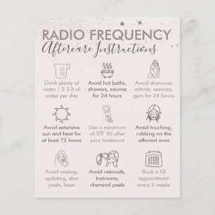 Tan Beige Radio Frequency Skin Aftercare Budget Flyer