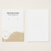Tan Beige Swirl Custom Earring Display Card Visitekaartje (Voorkant /achterkant)