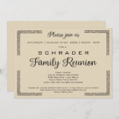 Tan Biege of een uitnodiging voor een familiereüni (Voorkant / Achterkant)