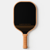 Tan & Black Eenvoudige, minimale persoonlijke naam Pickleball Paddle (Voorkant)