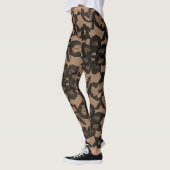 Tan & Black Elegant Faux Lace Spandex Leggings (Links)