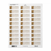 Tan, Black en Brown Leopard Print Pattern. Etiket (Full Sheet)