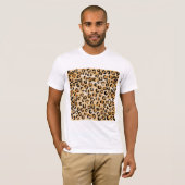 Tan, Black en Brown Leopard Print Pattern. T-shirt (Voorkant volledig)