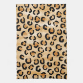 Tan, Black en Brown Leopard Print Pattern. Theedoek (Verticaal)