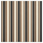 Tan, Black en Brown Lines/Stripes Pattern Stof (Swatch)