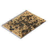 Tan Black Paint Splatter Abstract Notitieboek (Linkerzijde)