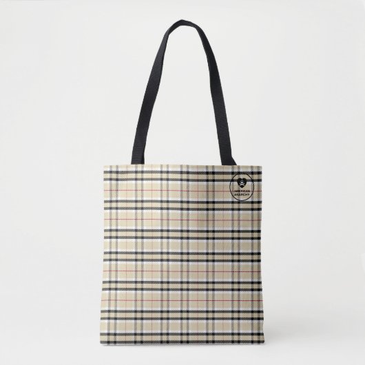 Tan Black Plaid - Tas (Voorkant)