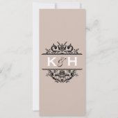 Tan & Black Skinny Crest Invite Kaart (Voorkant)