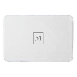 Tan & Blauw Geometrische Vormen   Monogram Badmat