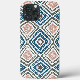 tan blauwe groene Afrikaanse Tribal Mud Cloth Case-Mate iPhone Case