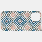 tan blauwe groene Afrikaanse Tribal Mud Cloth Case-Mate iPhone Case (Achterkant (horizontaal))
