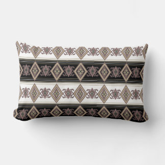 Tan Blend Folk Design Omkeerbaar Lumbar Pillow Kussen