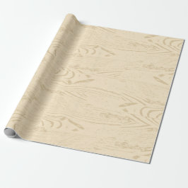 Tan Blond Faux Woodgrain Wood panelbekleding Cadeaupapier