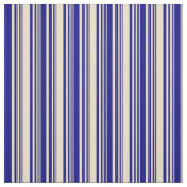 Tan & Blue Colored Pattern Stof (Swatch)