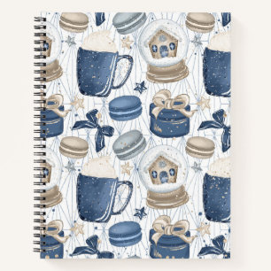 TAN & BLUE MOKKEN MACARONS SNEEUWBOLLEN NOTITIEBOEK