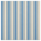 Tan & Blue Striped/Lined Pattern Stof (Swatch)