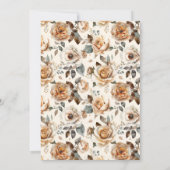 Tan Boho Bloemen Paard Cowgirl Verjaardagsfeest Kaart (Achterkant)