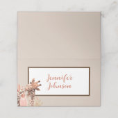 Tan Boho Giraffe Baby shower Plaatskaarten Plaatskaartje (Buitenkant ongevouwen)