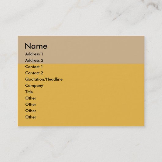 Tan Border Visitekaartje (Voorkant)
