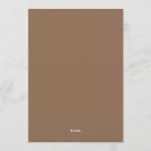 Tan Botanische Bloeiende Bruiloft Kaart (Achterkant)