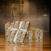 Tan Bronze Art Rustieke Notenkraker Cadeaupapier