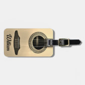 Tan Brown akoestische gitaar instrumentnaam Bagagelabel (Voorkant horizontaal)