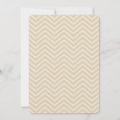 Tan Brown Beige Chevron Wedding Invitations Kaart (Achterkant)