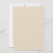 Tan Brown Beige Chevron Wedding Invitations Kaart (Achterkant)
