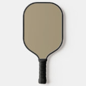 Tan Brown Burlap Faux Fabric Voeg monogram toe Pickleball Paddle (Achterkant)