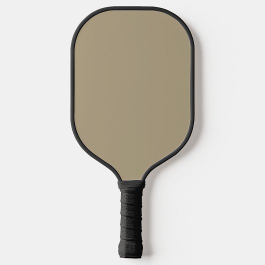 Tan Brown Burlap Faux Fabric Voeg monogram toe Pickleball Paddle (Achterkant)
