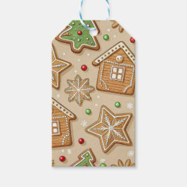 TAN BROWN CHRISTMAS GINGERBREAD COOKIES CADEAULABEL
