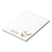 Tan Brown Cream Butterflies Notitieblok (Linkerzijde)