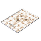 Tan Brown Cream Butterflies Notitieboek (Linkerzijde)