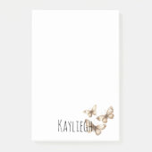 Tan Brown Cream Butterflies Post-it® Notes (Voorkant)