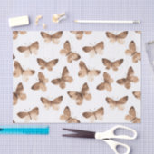 Tan Brown Cream Butterflies Verjaardag Tissuepapier (Craft)