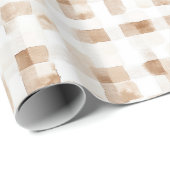 Tan Brown Cream Stripes Cadeaupapier (Rol Hoek)