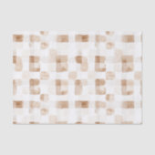 Tan Brown Cream Stripes Tissuepapier (Voorkant)
