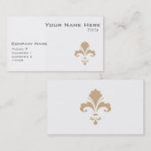 Tan Brown Fleur de lis Visitekaartje (Voorkant / Achterkant)