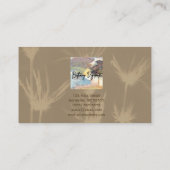 Tan Brown Flower Visitekaartje (Achterkant)